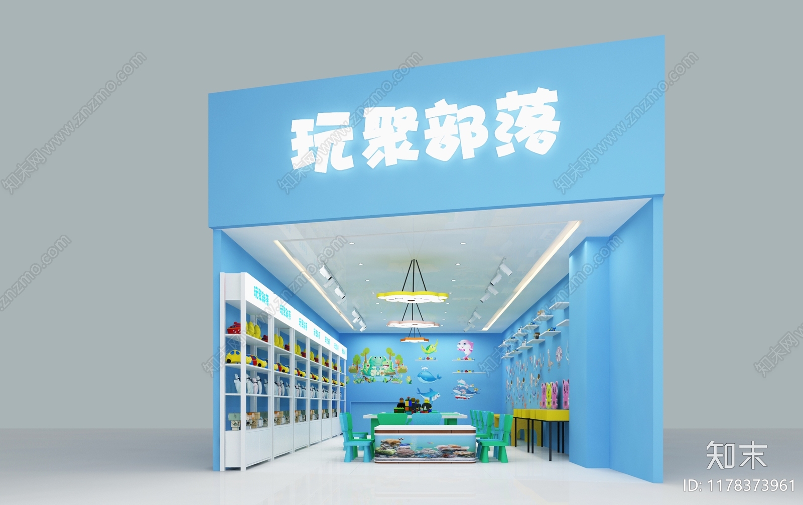 现代玩具礼品店3D模型下载【ID:1178373961】