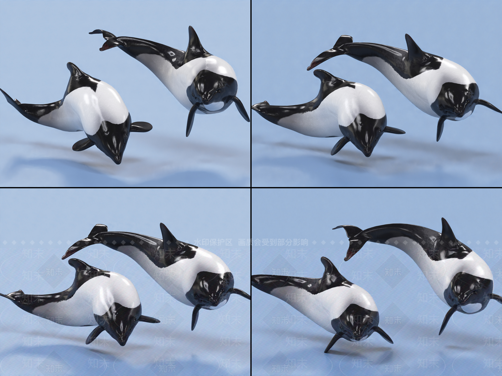 水生类动物3D模型下载【ID:1178395568】