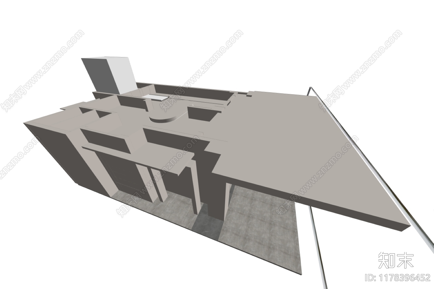 现代简约商场建筑SU模型下载【ID:1178396452】