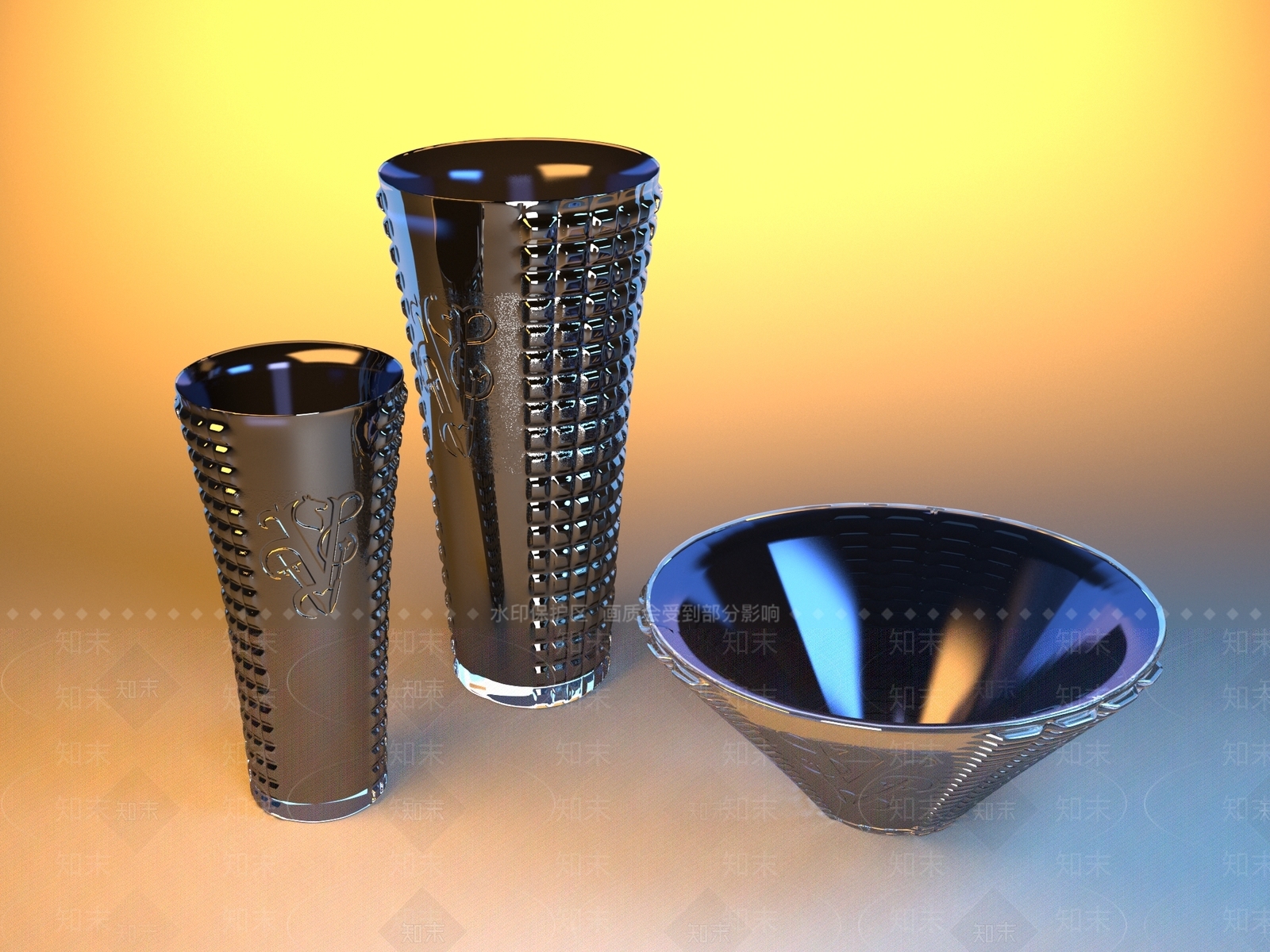 现代茶具3D模型下载【ID:1178399589】