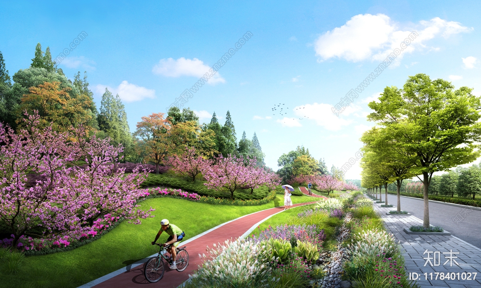 现代新中式景观效果图下载【ID:1178401027】