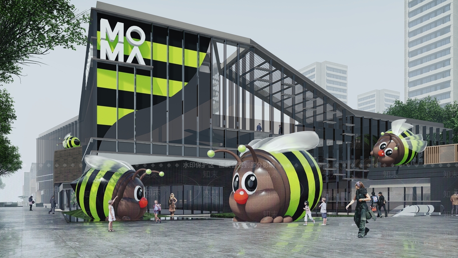 现代雕塑小品SU模型下载【ID:1178402249】