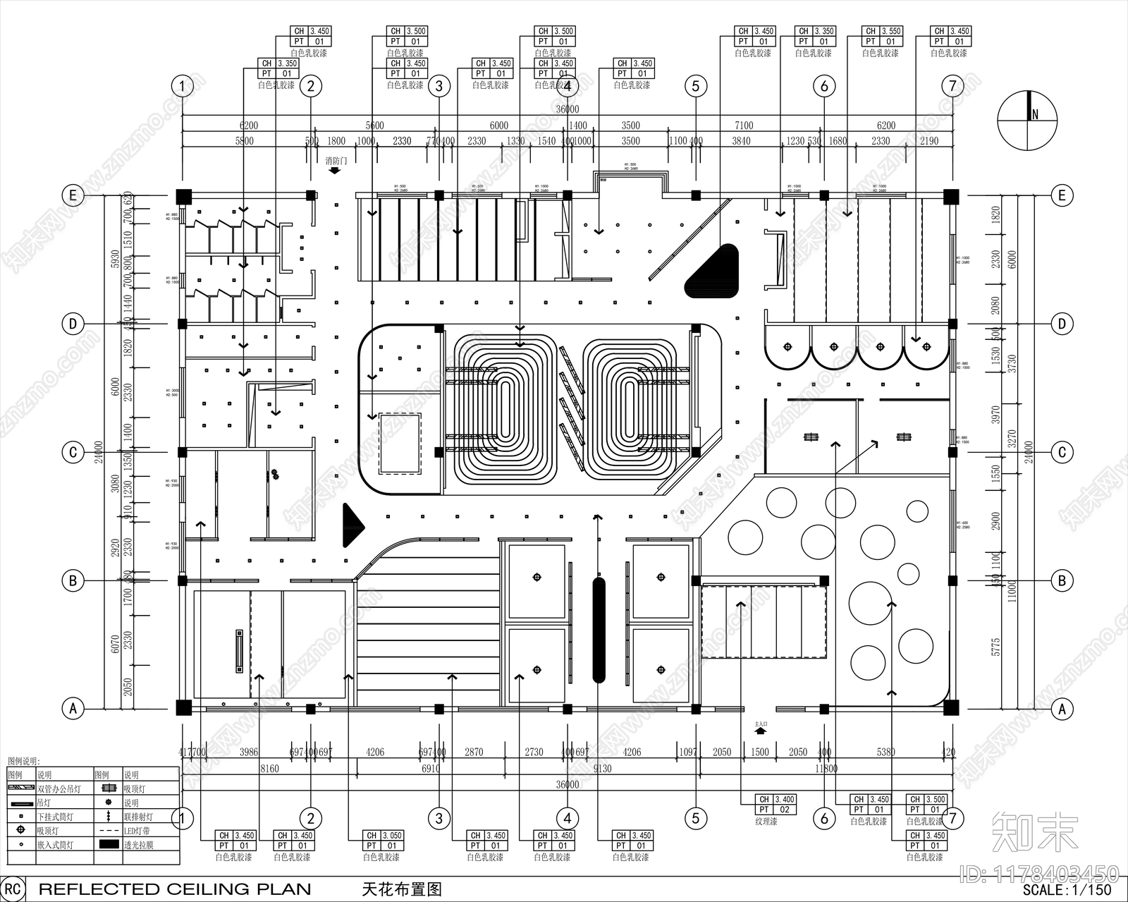 现代整体办公空间cad施工图下载【ID:1178403450】