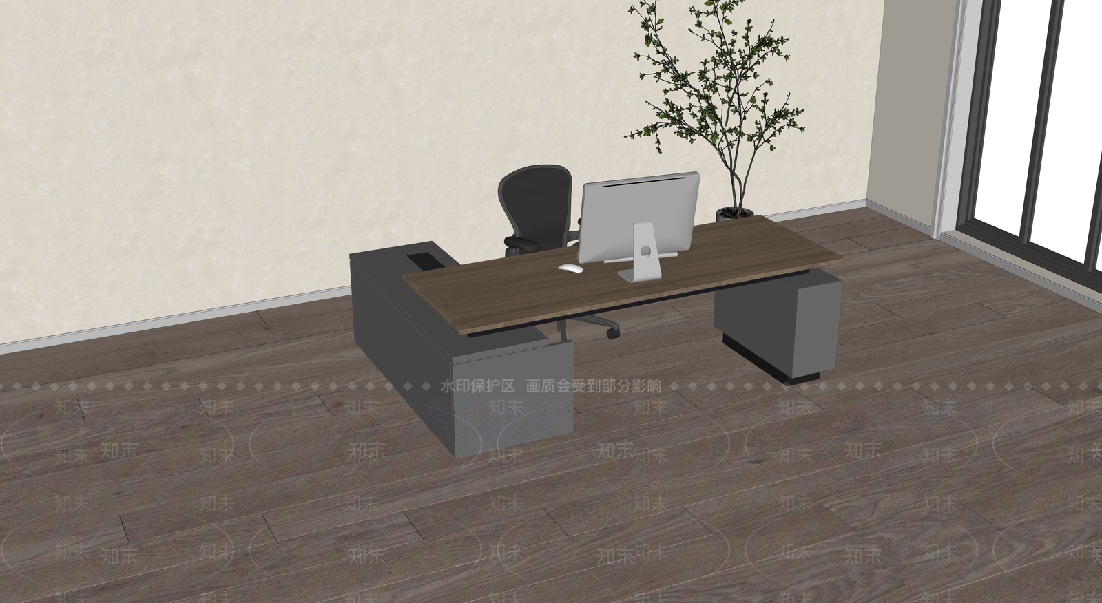 现代办公室SU模型下载【ID:1178405722】