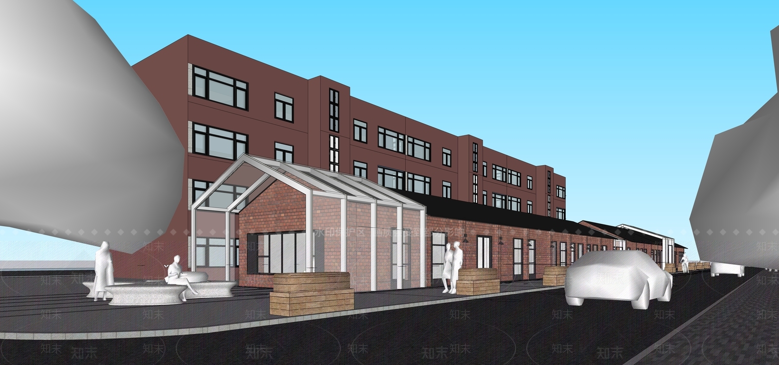 现代小公建SU模型下载【ID:1178405884】