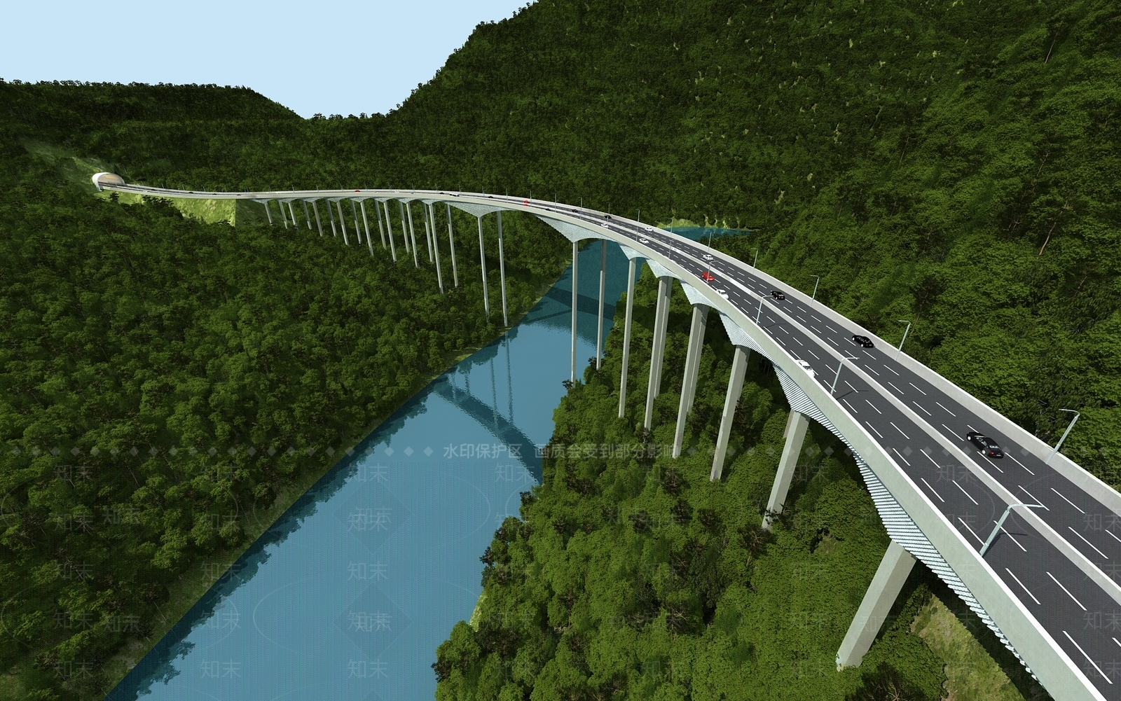 现代鸟瞰规划3D模型下载【ID:1178412013】