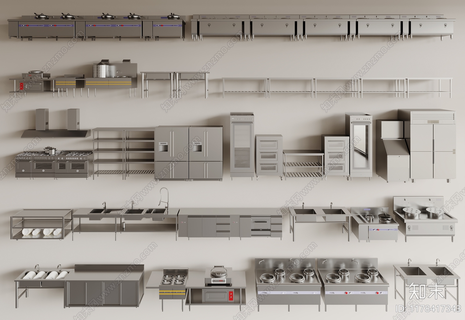 厨房用品3D模型下载【ID:1178417343】