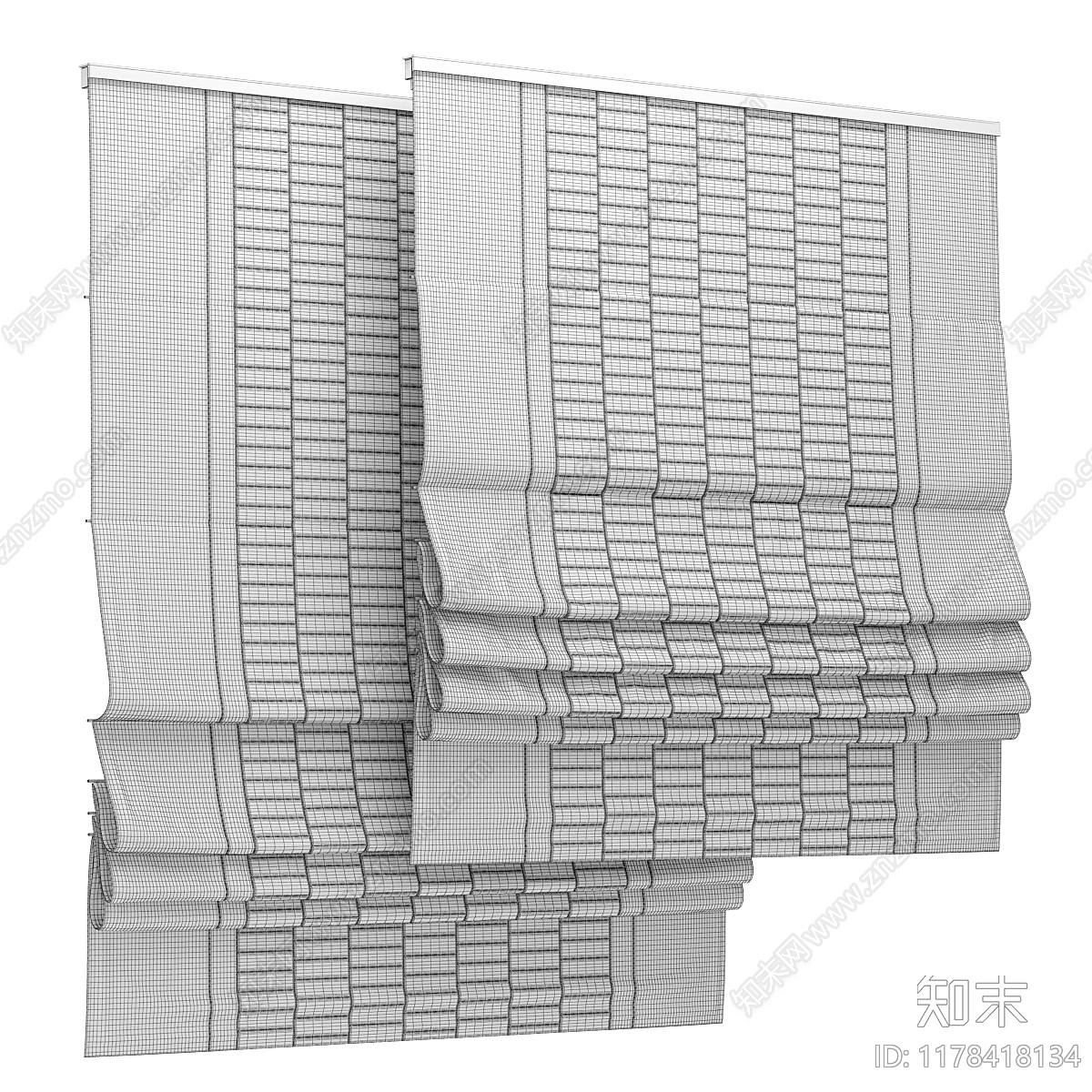 通用窗帘3D模型下载【ID:1178418134】