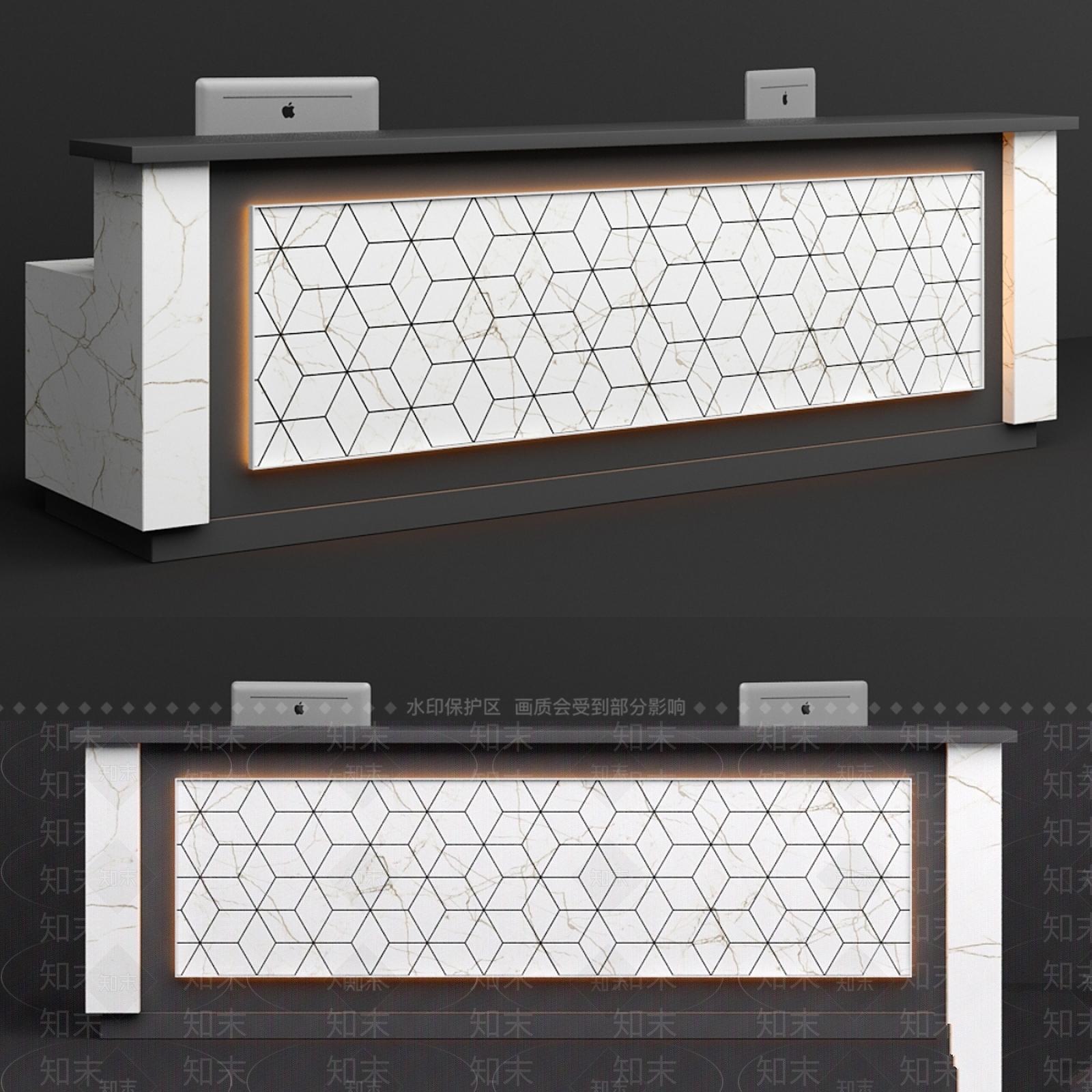 办公桌椅3D模型下载【ID:1178420866】