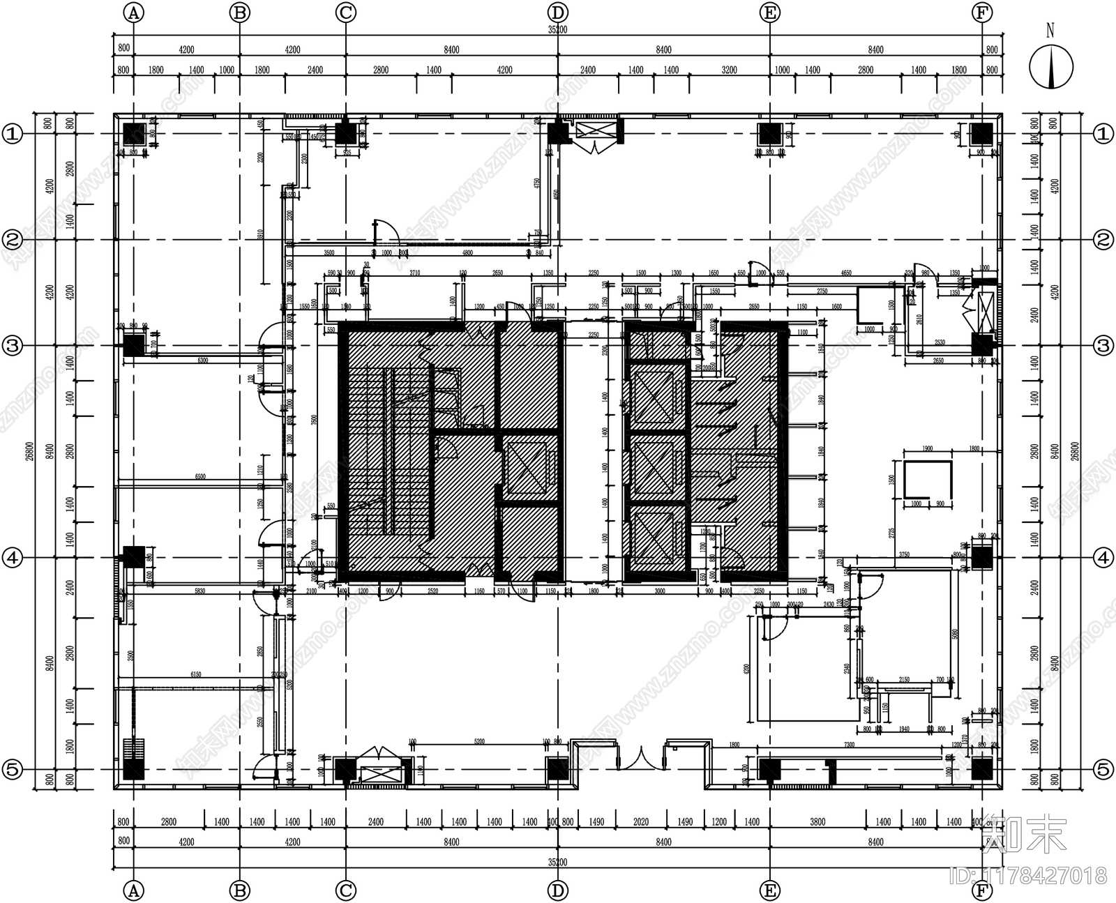 现代整体办公空间cad施工图下载【ID:1178427018】