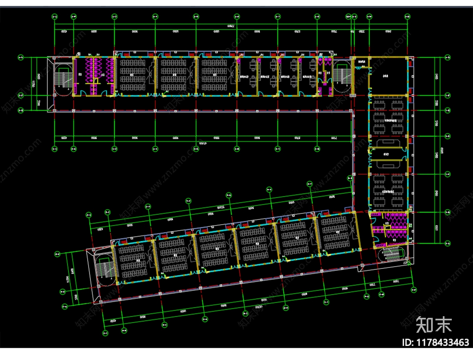 现代学校建筑施工图下载【ID:1178433463】