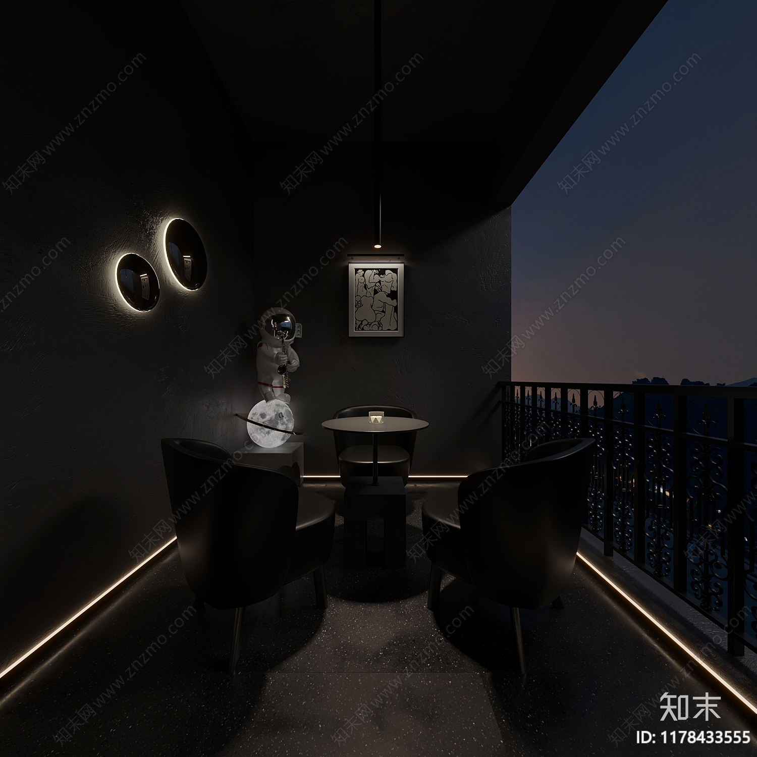 简约酒吧3D模型下载【ID:1178433555】