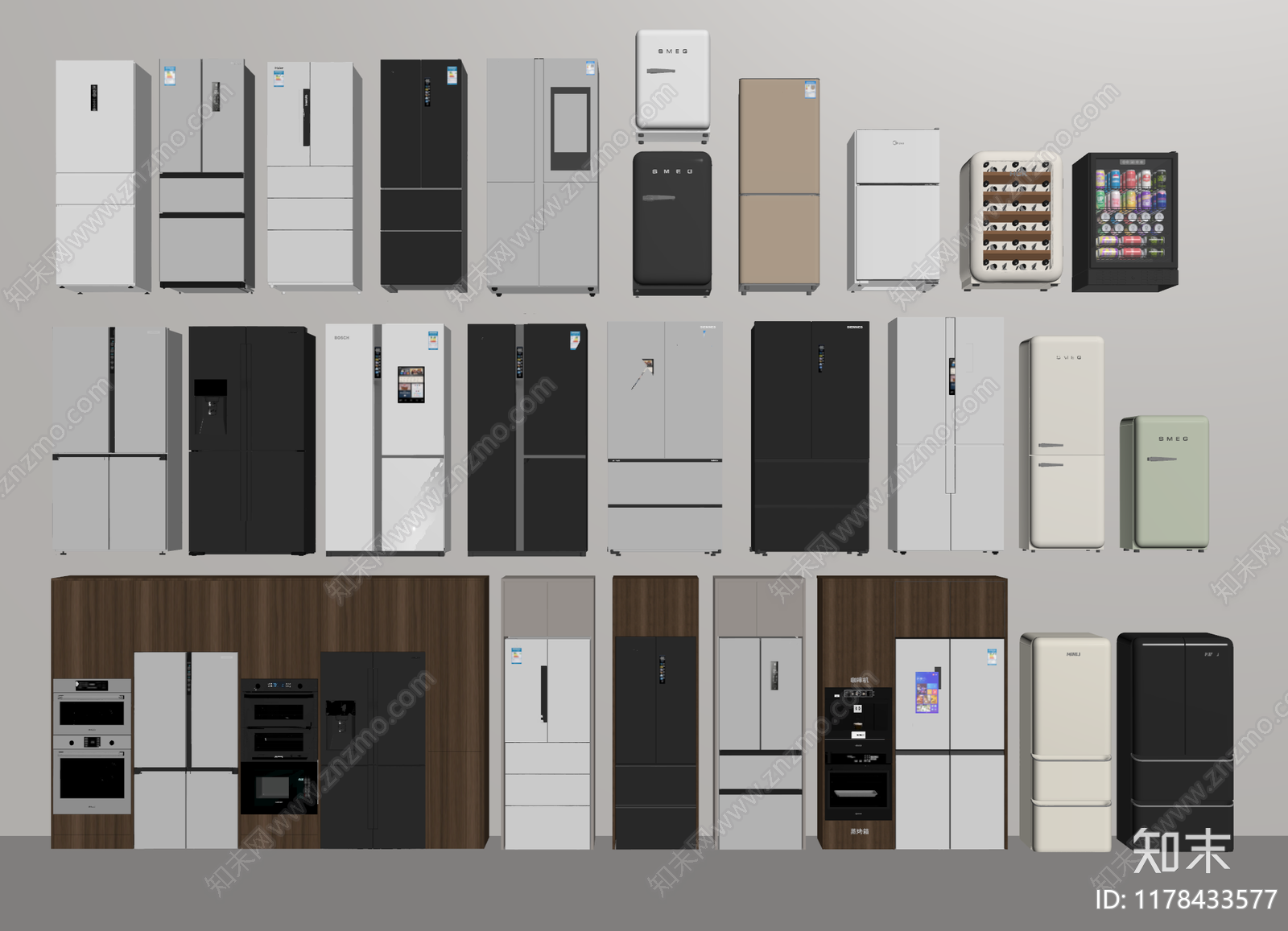 冰箱SU模型下载【ID:1178433577】