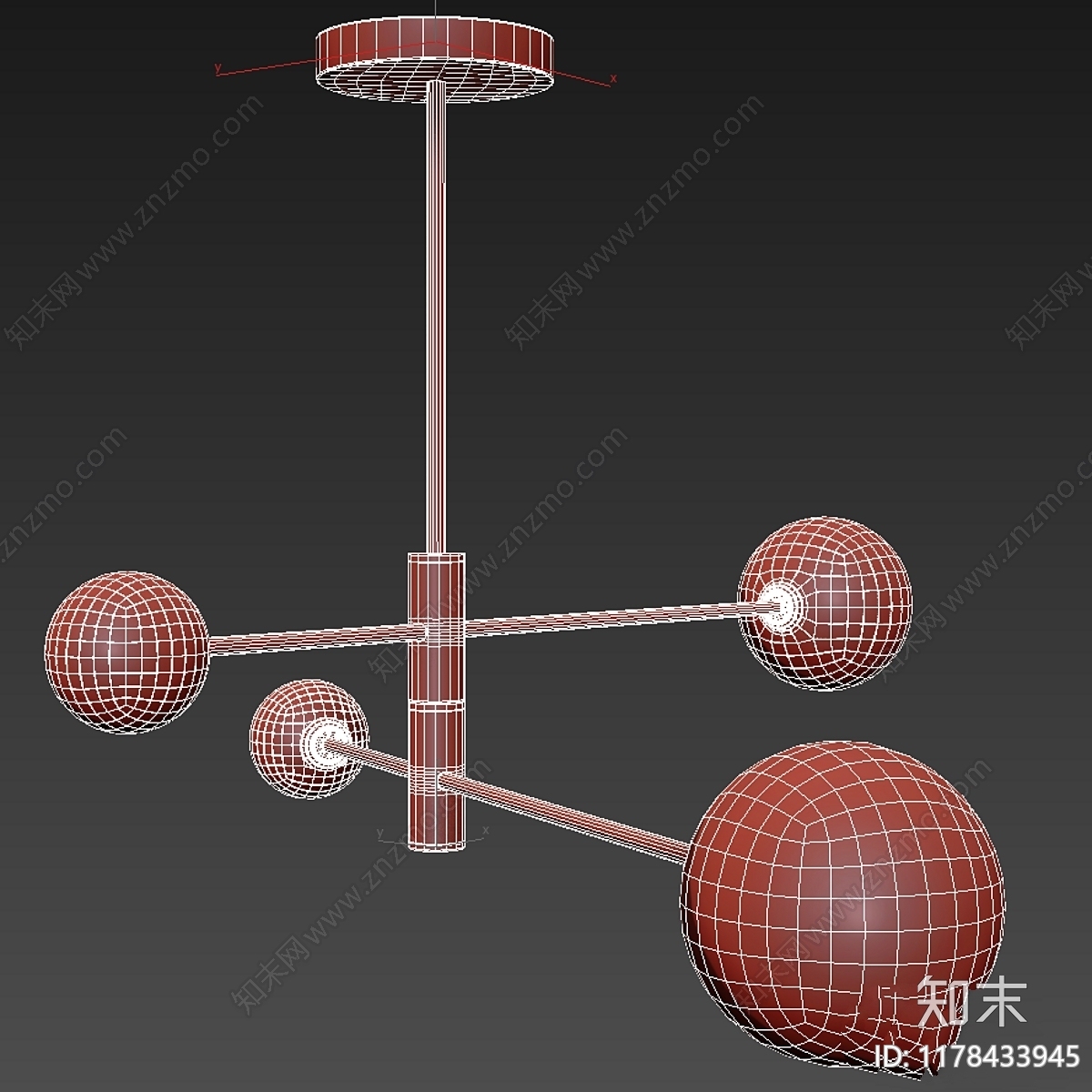 吊灯3D模型下载【ID:1178433945】