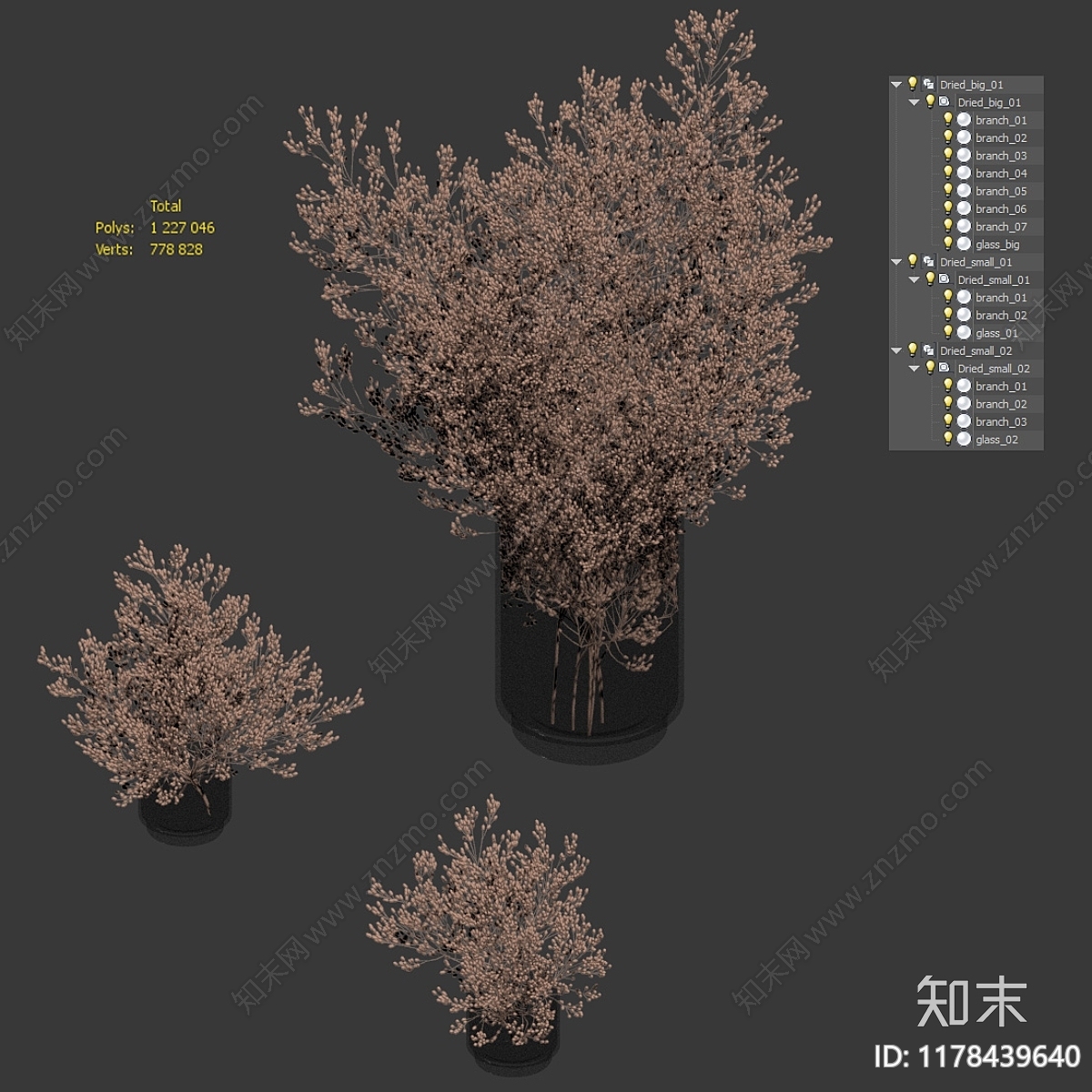 花艺3D模型下载【ID:1178439640】