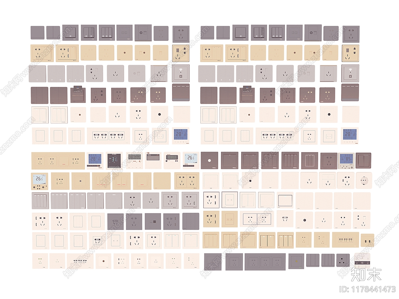 现代插座3D模型下载【ID:1178441473】