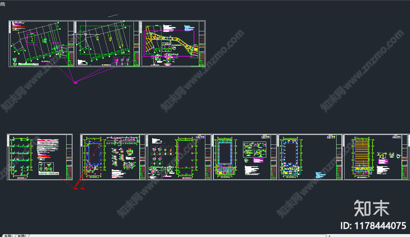 混凝土结构cad施工图下载【ID:1178444075】