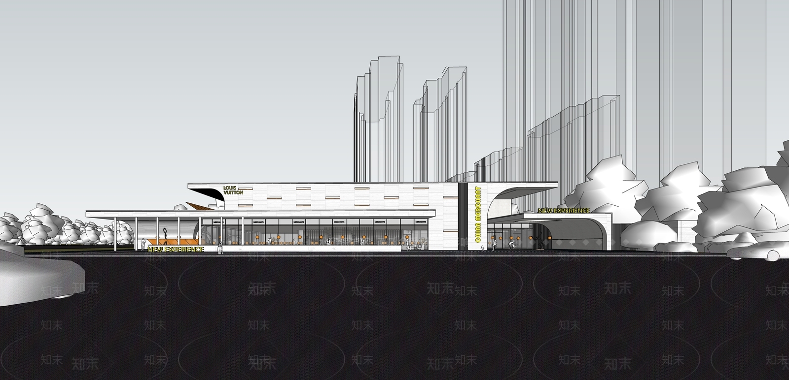 现代简约小公建SU模型下载【ID:1178482872】