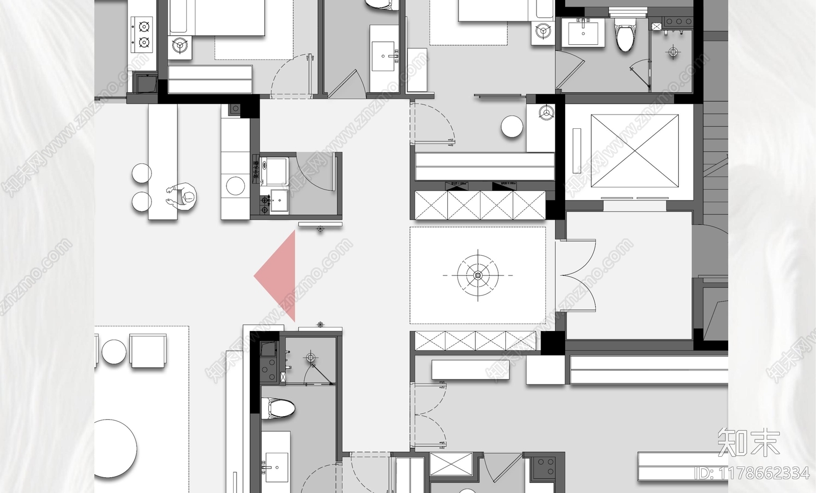 现代新中式住宅公区下载【ID:1178662334】