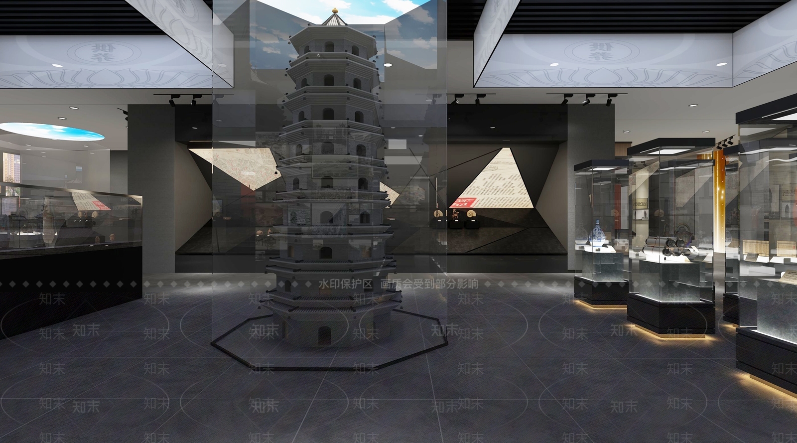 现代新中式博物馆3D模型下载【ID:1178513050】