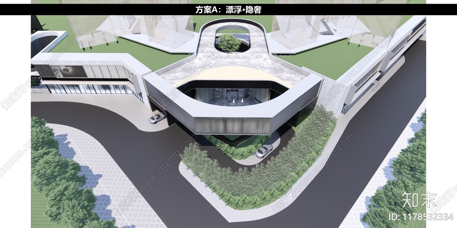 现代简约小区建筑下载【ID:1178532334】