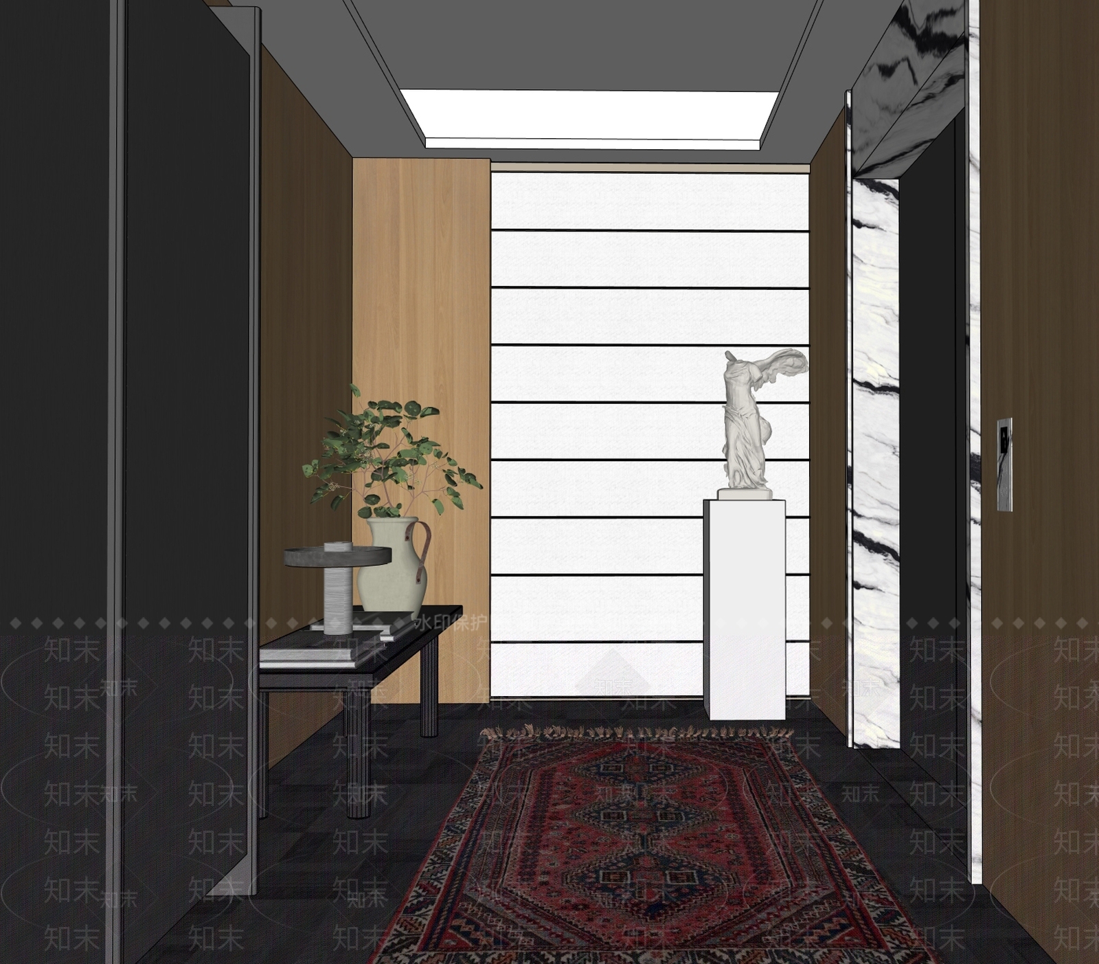 复古现代其他酒店空间SU模型下载【ID:1178545630】