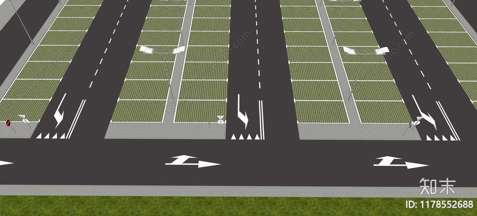 现代停车场SU模型下载【ID:1178552688】