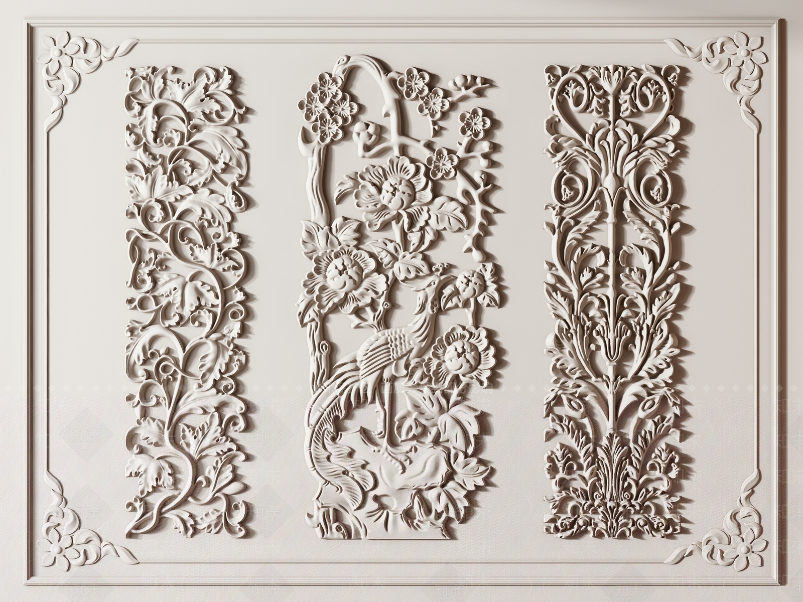 法式欧式雕花SU模型下载【ID:1178569308】