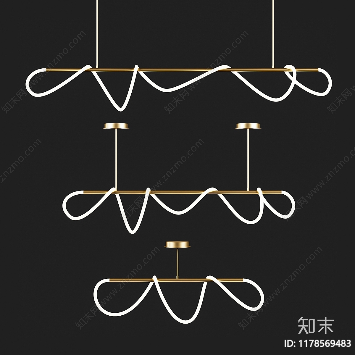 吊灯3D模型下载【ID:1178569483】