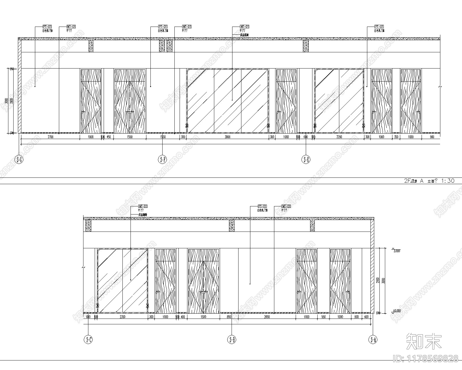 现代超市cad施工图下载【ID:1178569828】