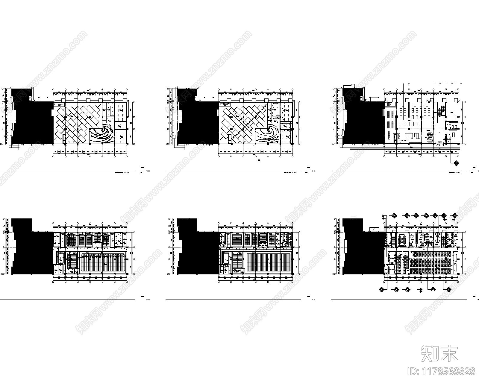 现代超市cad施工图下载【ID:1178569828】
