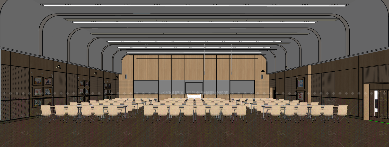 现代其他学校空间SU模型下载【ID:1178570789】