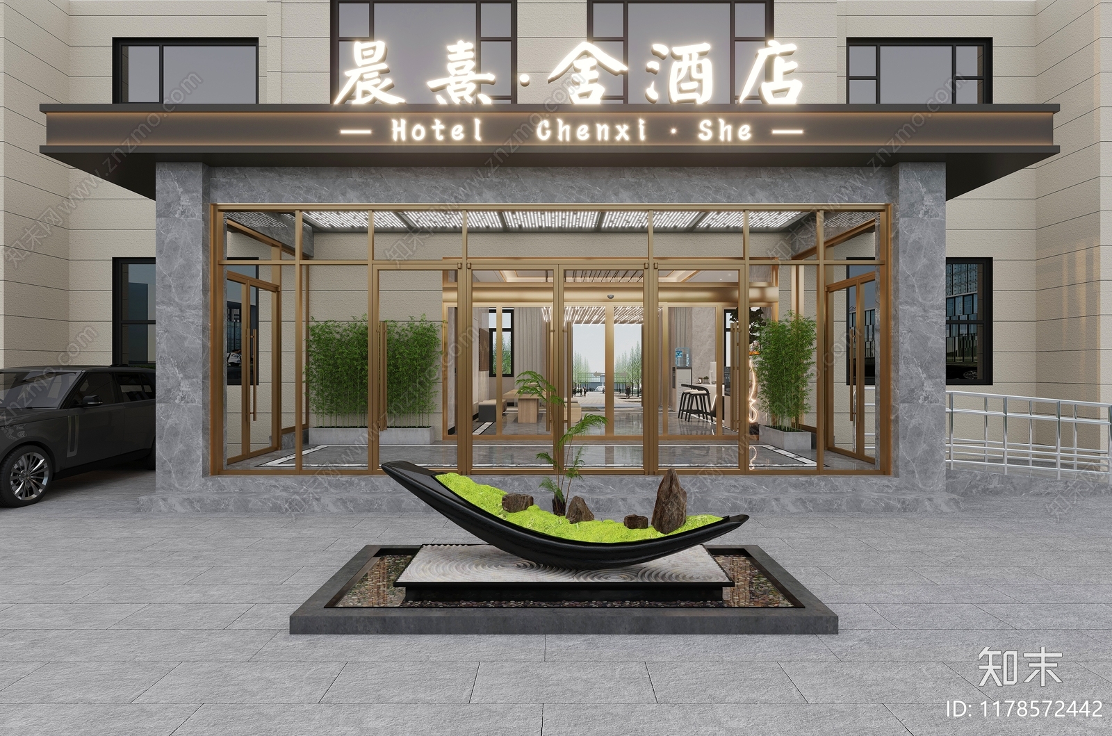 现代酒店3D模型下载【ID:1178572442】