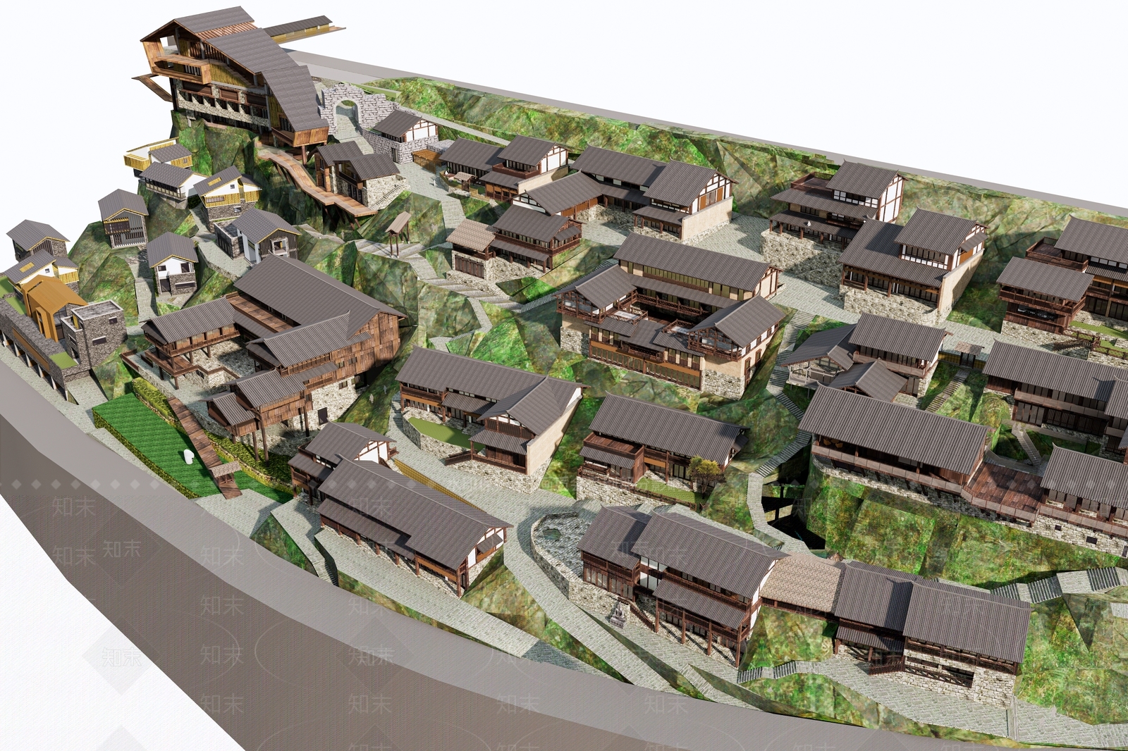新中式中式其他公共建筑3D模型下载【ID:1178578250】