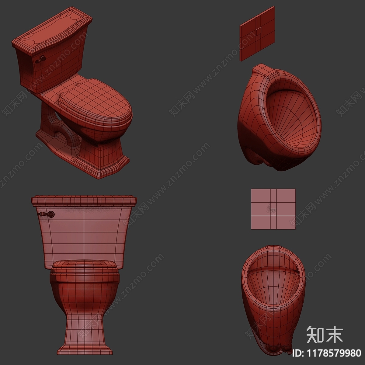 马桶3D模型下载【ID:1178579980】