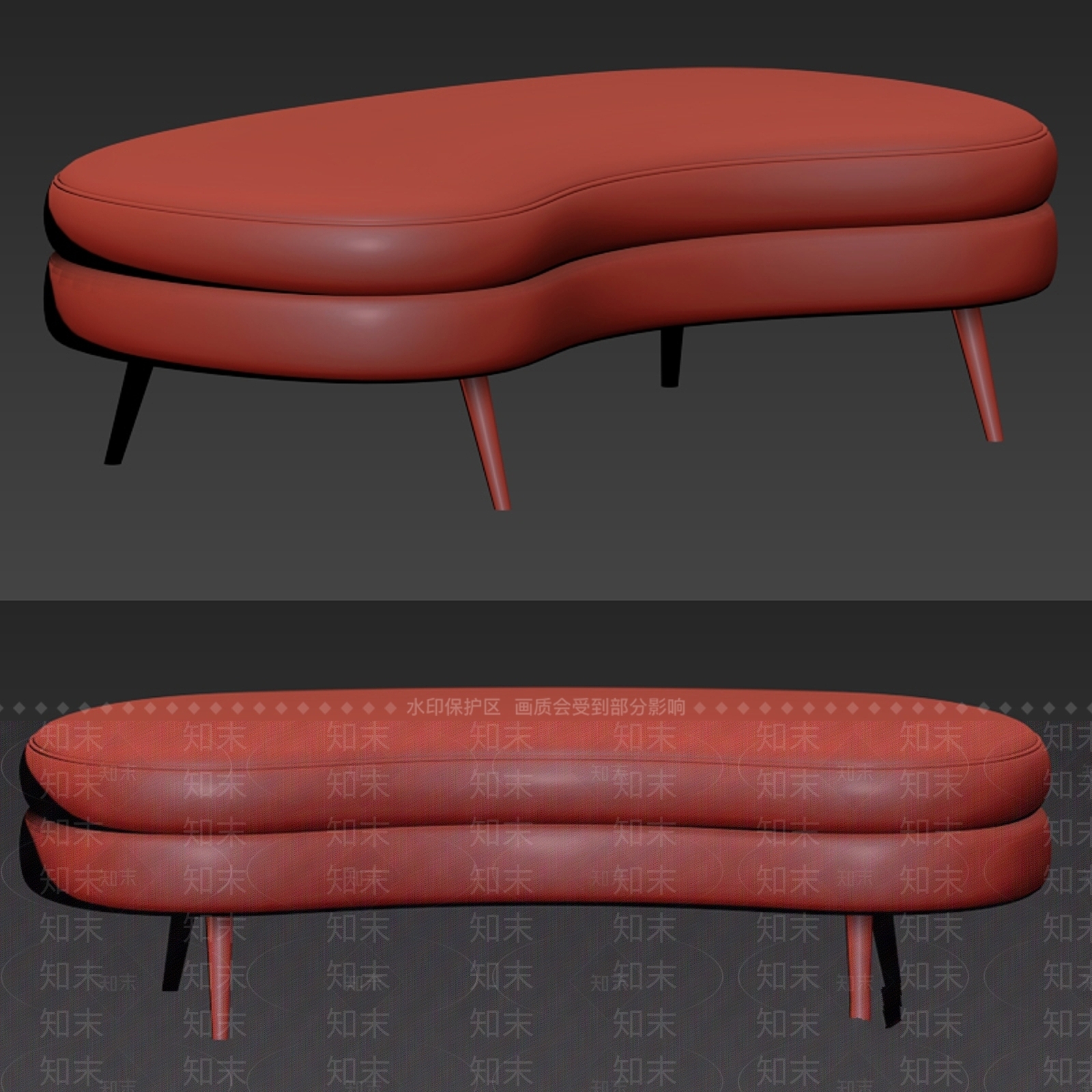 沙发凳3D模型下载【ID:1178581288】