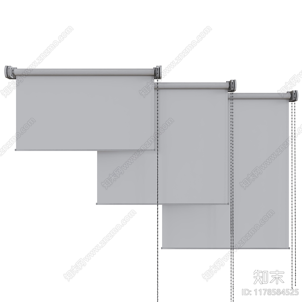 通用窗帘3D模型下载【ID:1178584525】