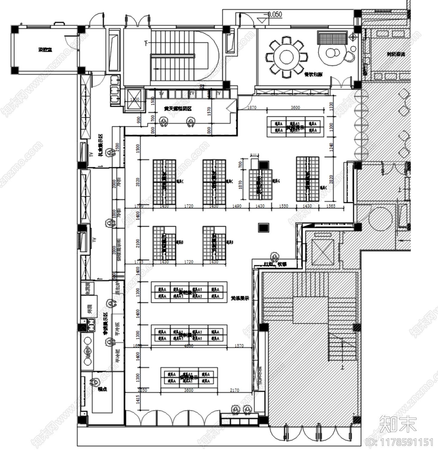 新中式其他商业空间施工图下载【ID:1178591151】