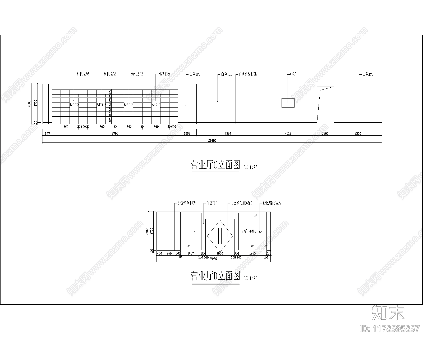 现代其他商业空间cad施工图下载【ID:1178595857】