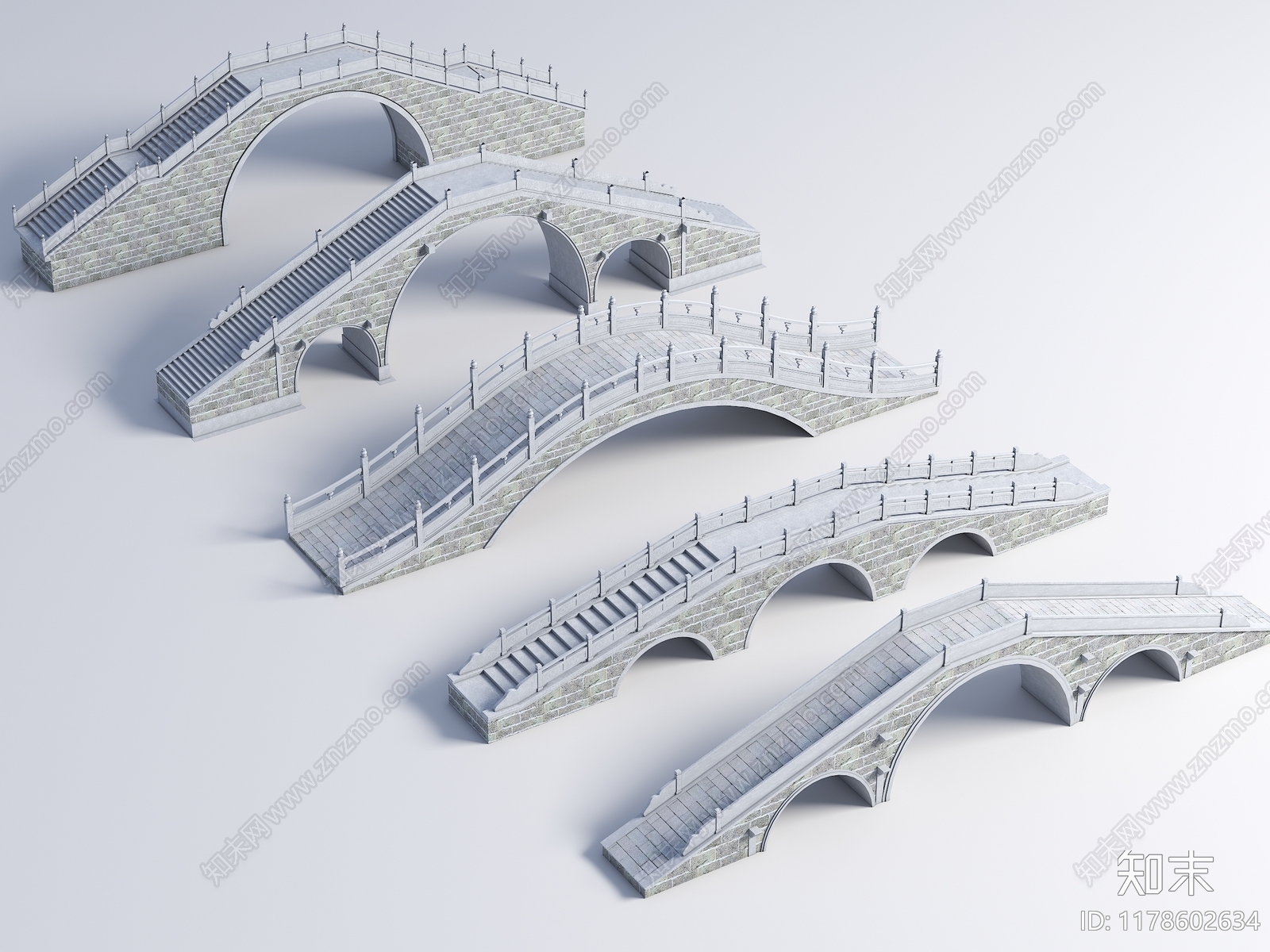 现代新中式桥3D模型下载【ID:1178602634】