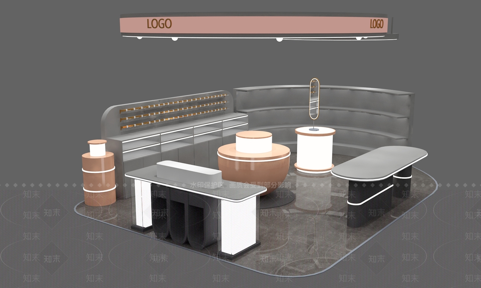 现代轻奢美陈3D模型下载【ID:1178611875】