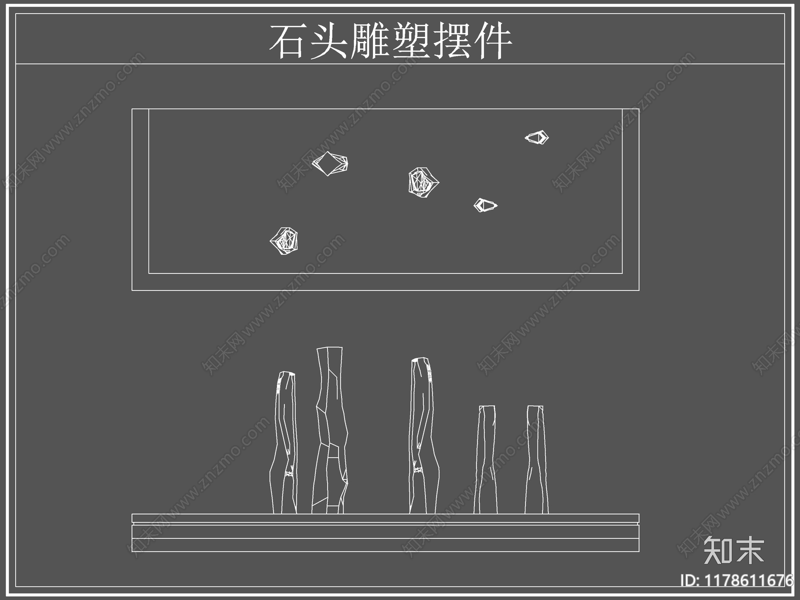 现代雕塑施工图下载【ID:1178611676】