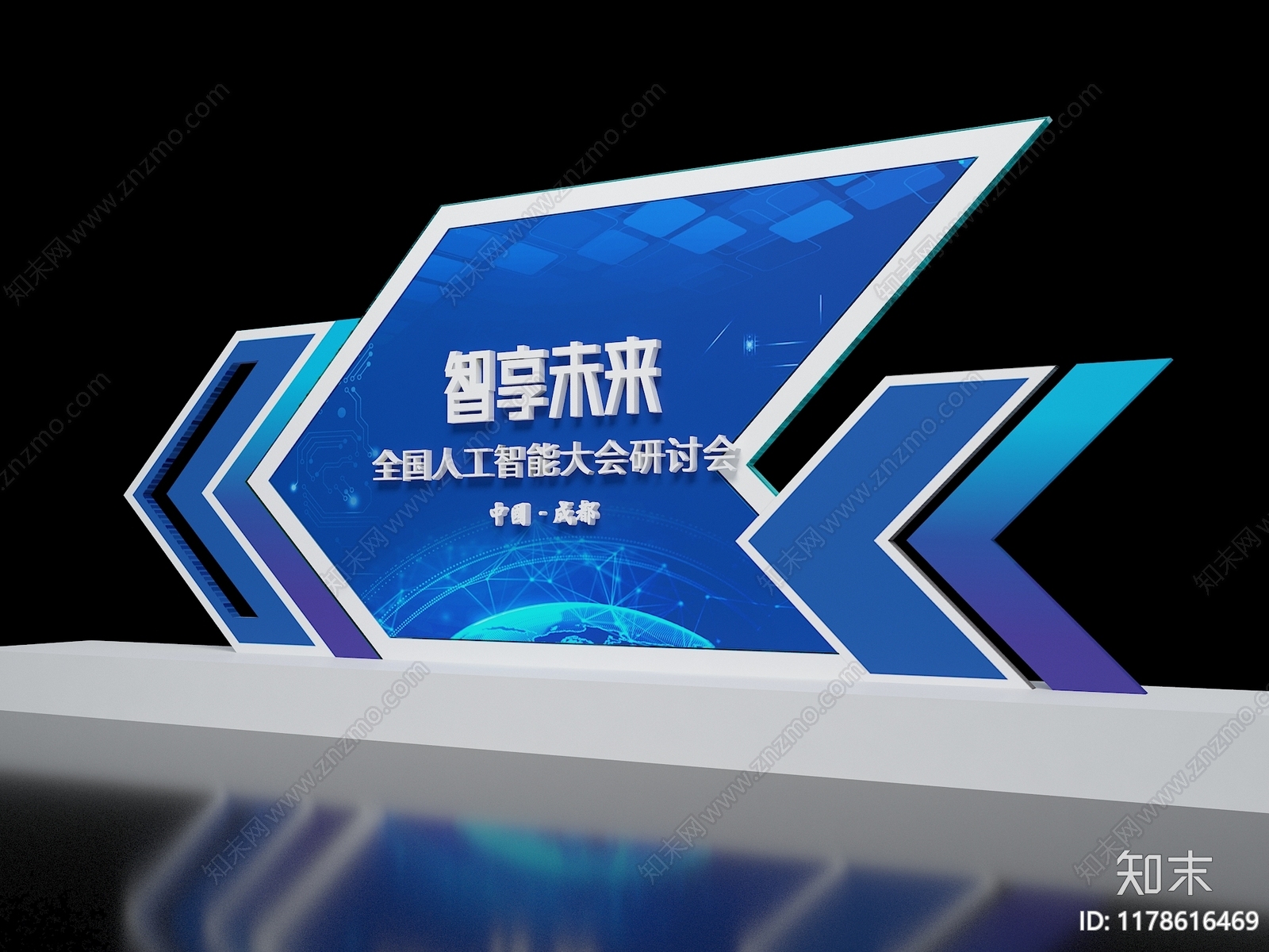 现代美陈3D模型下载【ID:1178616469】