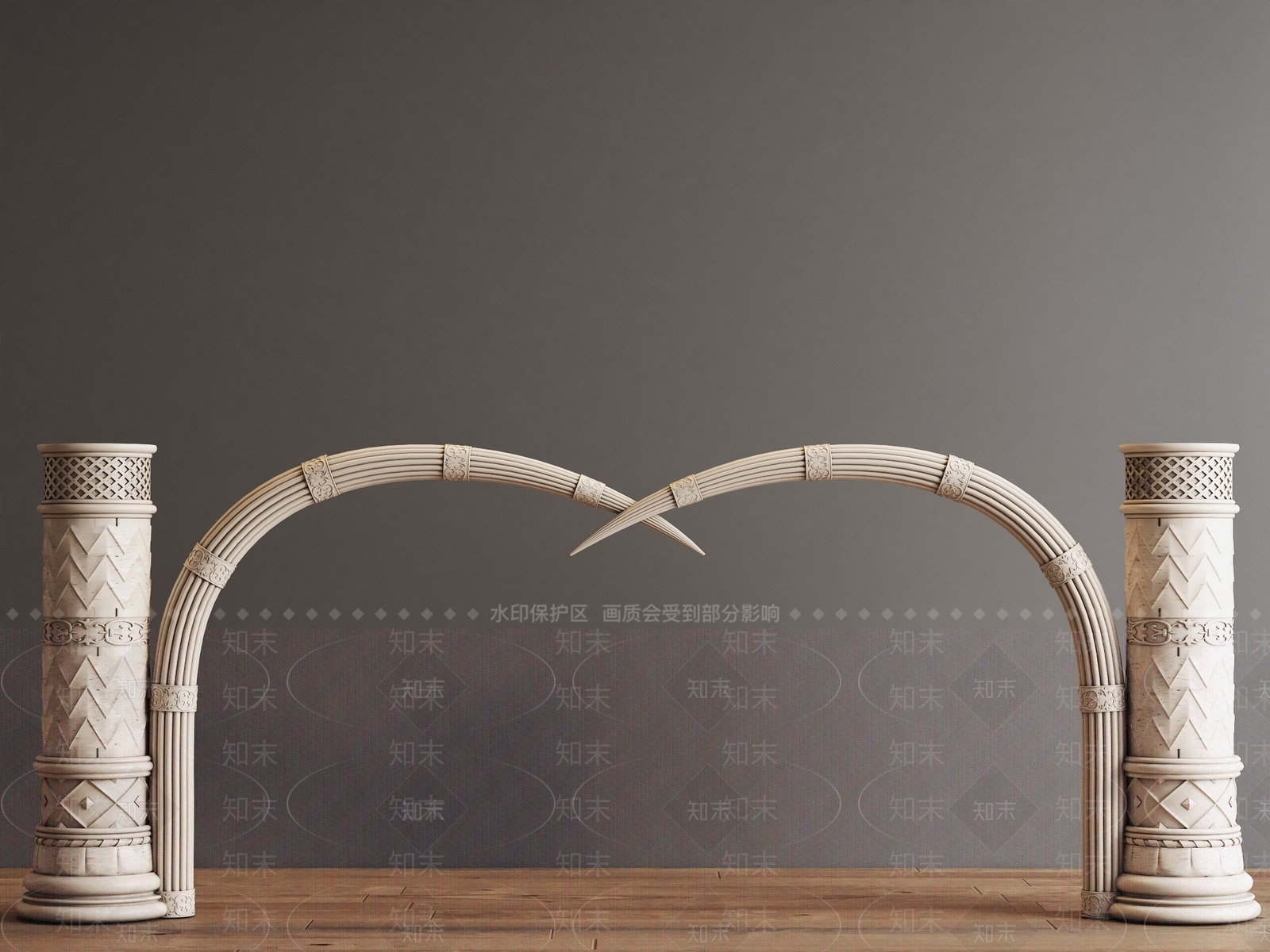 欧式柱子3D模型下载【ID:1178624371】