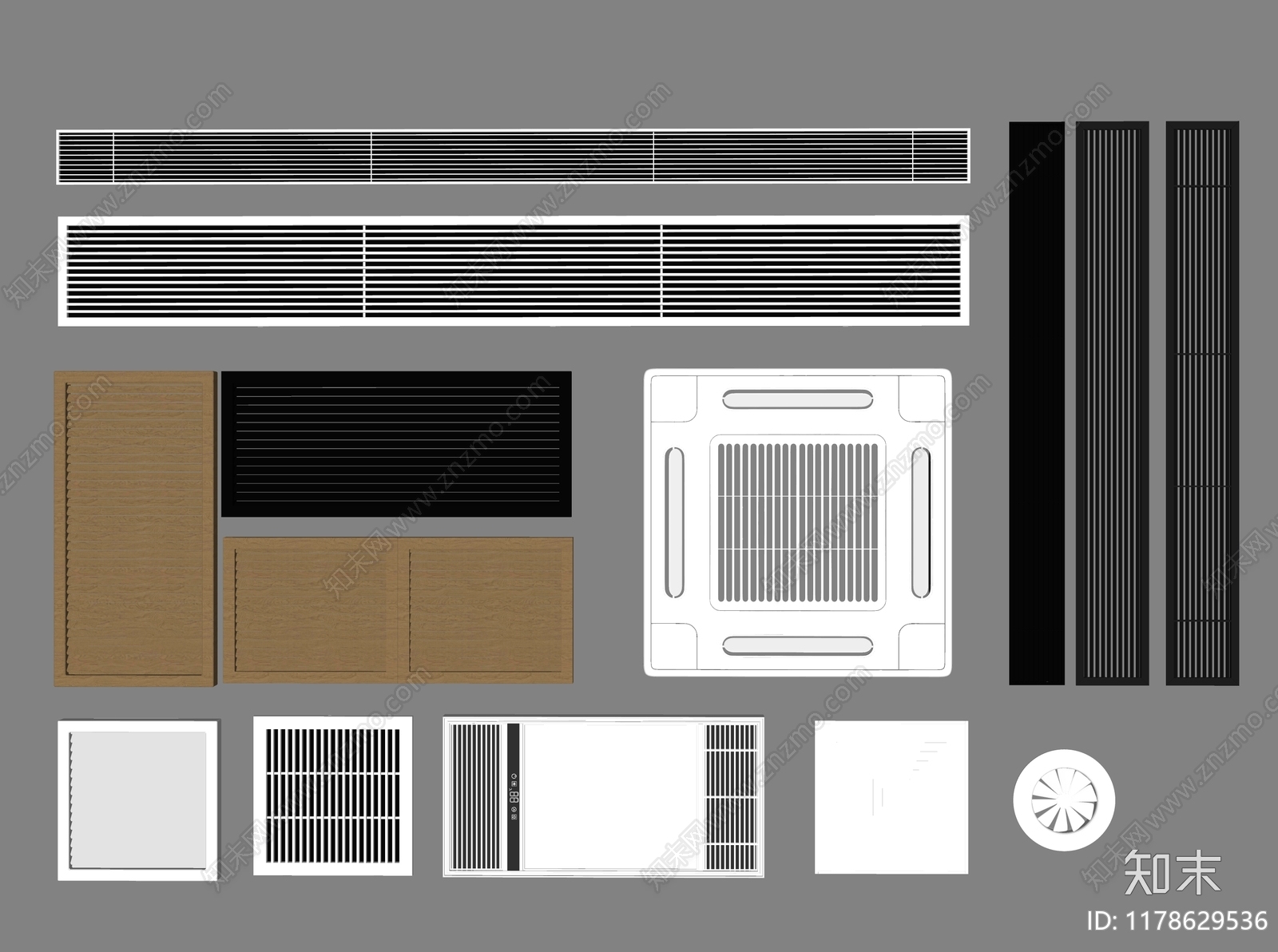 空调出风口SU模型下载【ID:1178629536】