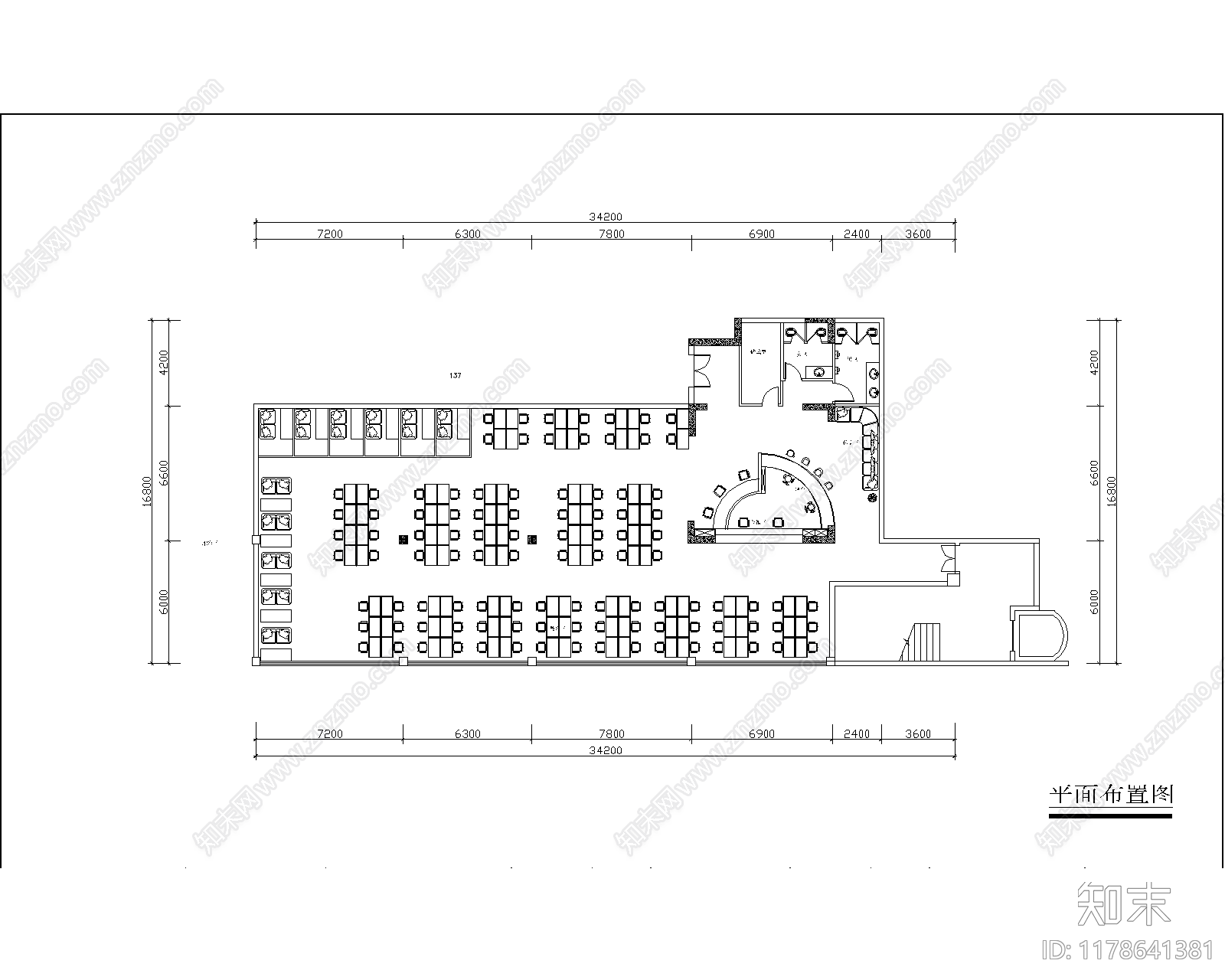 现代轻奢网吧施工图下载【ID:1178641381】