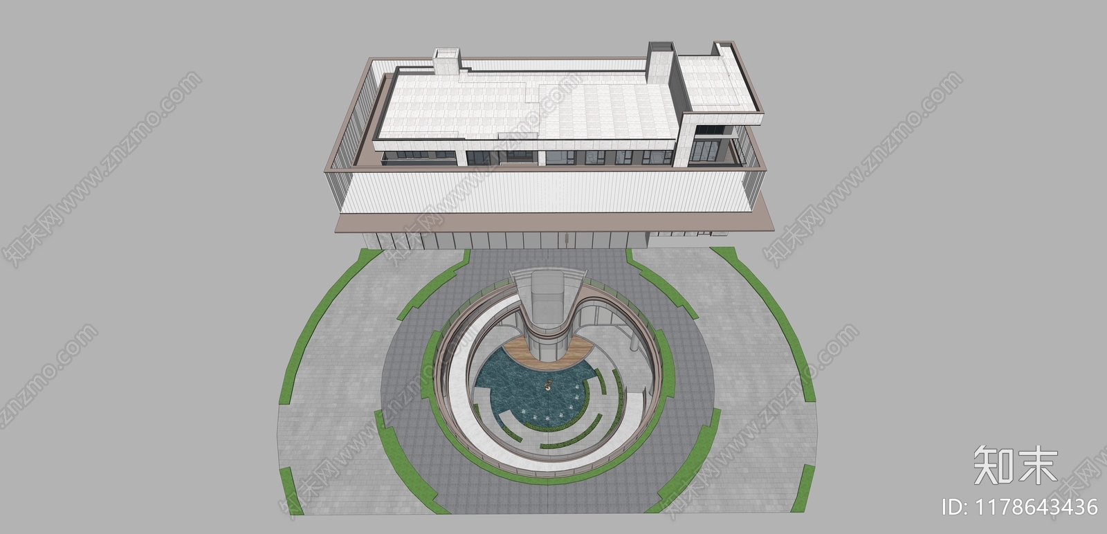 现代极简小公建SU模型下载【ID:1178643436】