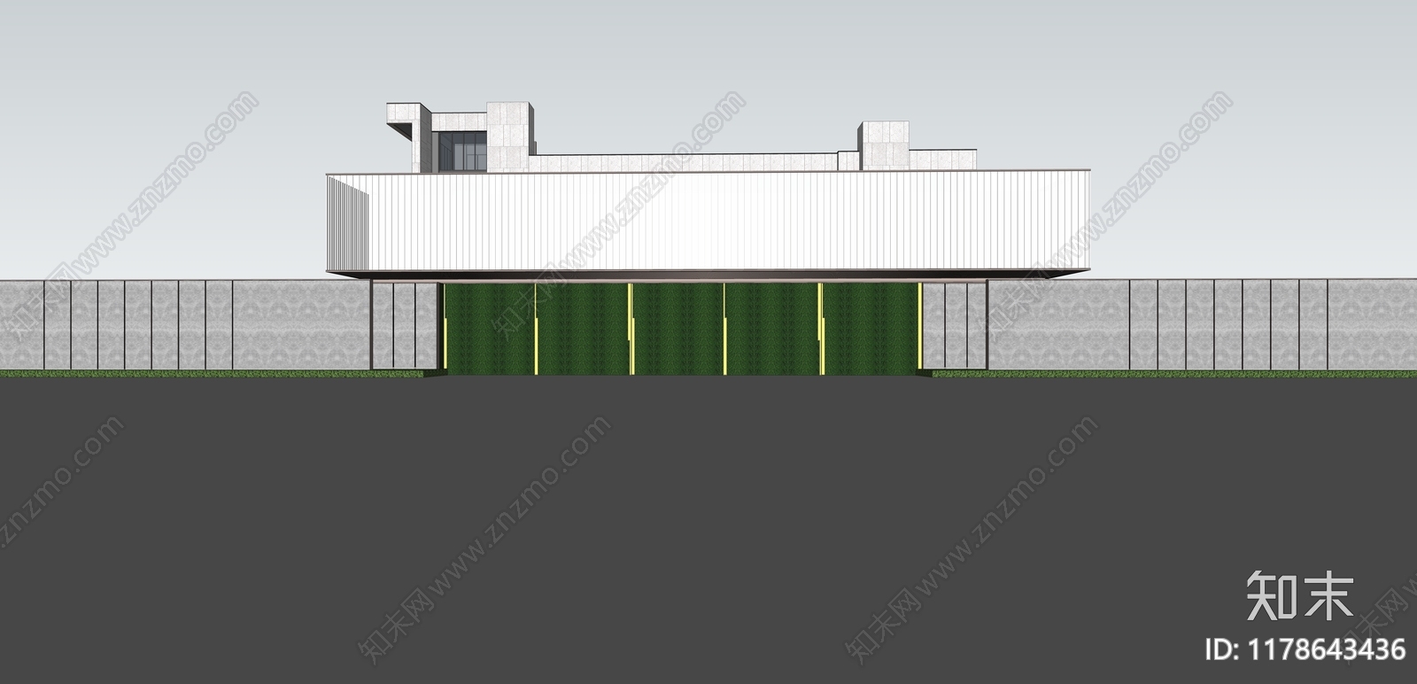 现代极简小公建SU模型下载【ID:1178643436】