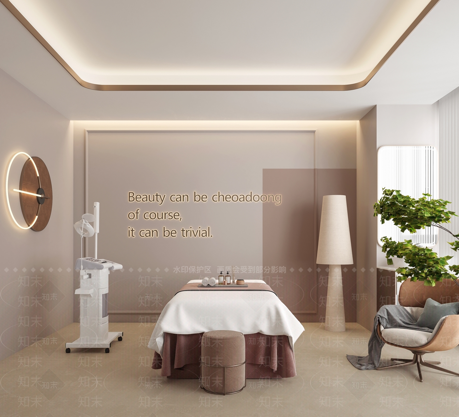 现代极简美容院3D模型下载【ID:1178644964】