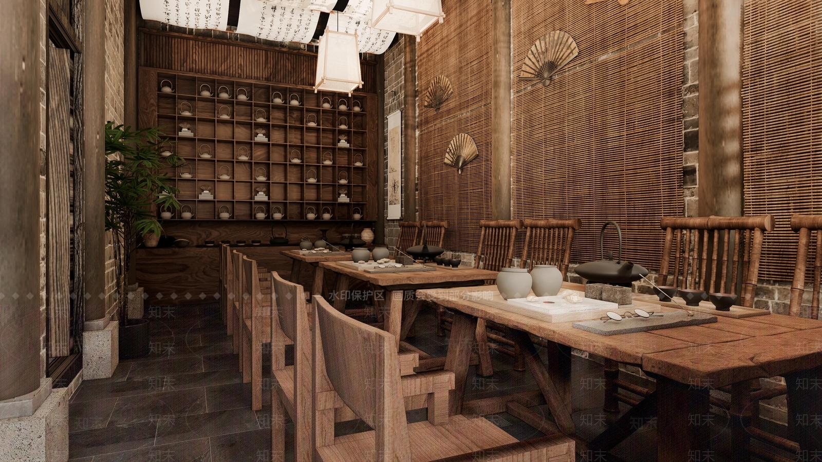 中式新中式其他店铺SU模型下载【ID:1178864103】